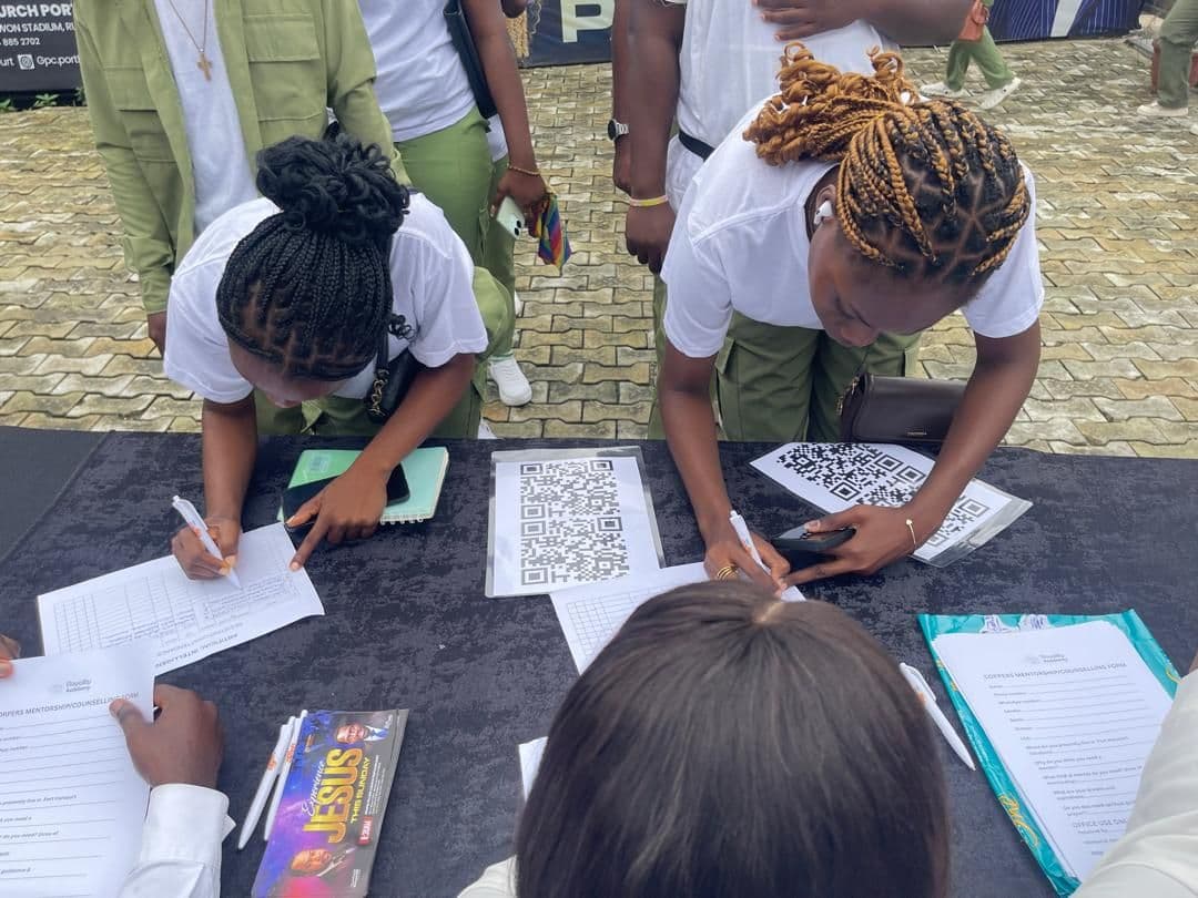 Corps members mentorship and counselling registration desk